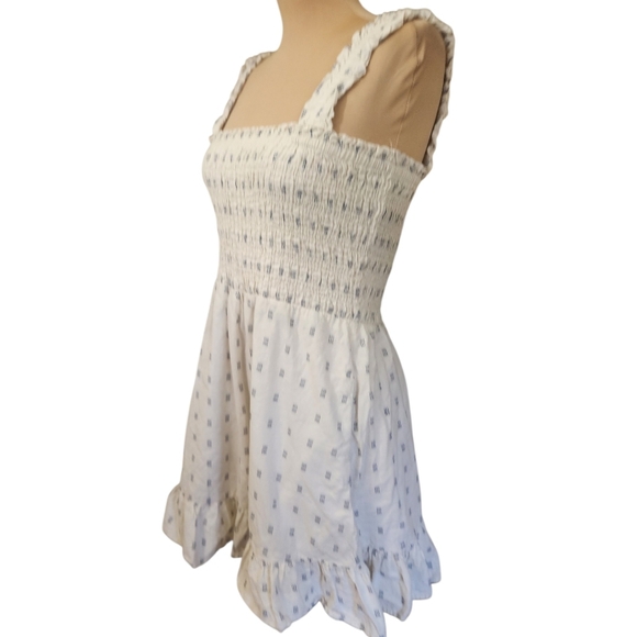 MADEWELL "Lucie" Smocked Textural Clipdot Sundress - Size M - Picture 7 of 14